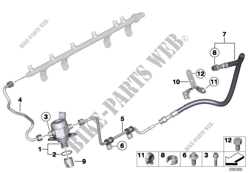 High pressure pump/Tubing for BMW 335i 2011