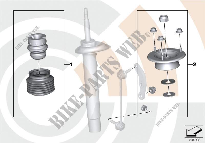 Repair kits, shock absorbers, front for BMW 535i 1998