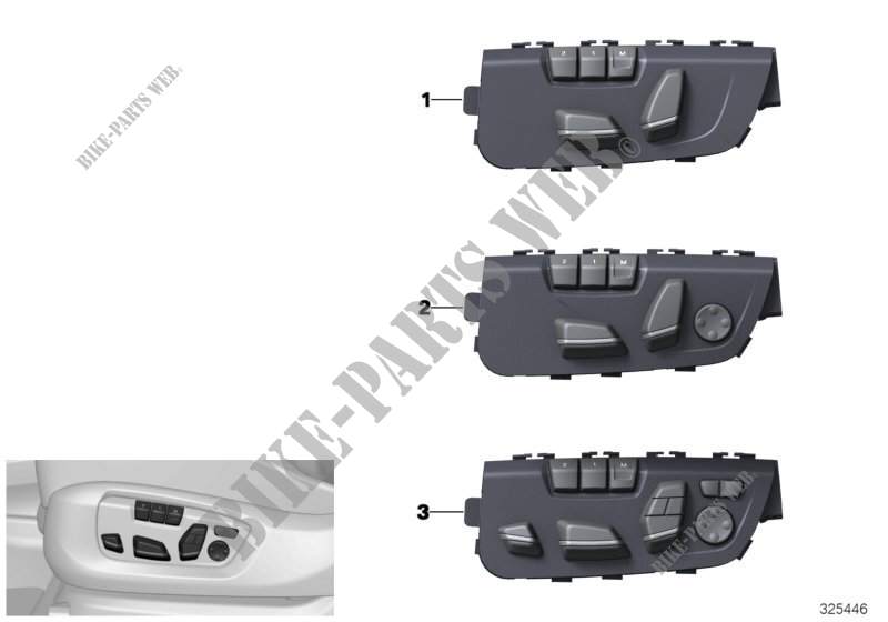 Seat adjustment switch, memory, driver for BMW X6 35iX 2014