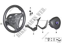 Airbag sports steering wheel, leather for BMW X6 30dX 2009