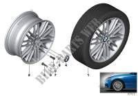 BMW LA wheel, M double spoke 460   17\ for BMW 120dX 2010