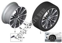 BMW LA wheel, M double spoke 599M for BMW X6 35iX 2014