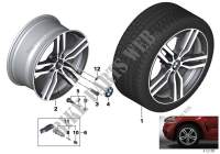 BMW LA wheel M double spoke 623   19\ for BMW X6 35iX 2014
