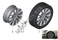 BMW LA wheel, V spoke 387   18\ for BMW 114d 2012