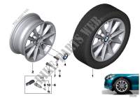 BMW LA wheel, V spoke 411 for BMW 125d 2014