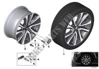 BMW LA wheel V spoke 595   19\ for BMW X6 35iX 2014