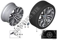 BMW LA wheel V spoke 597   20\ for BMW X6 35iX 2014