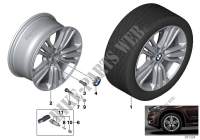 BMW LA wheel, W spoke 447   19\ for BMW X5 25d 2012