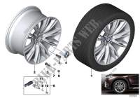 BMW LA wheel, individ., V spoke 551 20\ for BMW X5 25d 2012