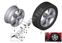 BMW LA wheel, star spoke 376 for BMW 114d 2012