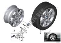 BMW LA wheel, star spoke 377 for BMW 114d 2012