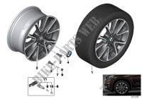 BMW LA wheel, star spoke 449   19\ for BMW X5 M50dX 2012