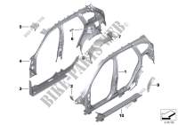 Body side frame parts for BMW X1 25iX 2014