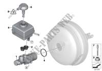 Brake master cylinder/expansion tank for BMW X6 35iX 2014