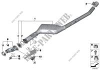 Catalytic converter/front silencer for BMW X5 25dX 2015