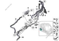 Coolant hoses, auxiliary heater for BMW 740Li 2008