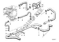 Cooling System Water Hoses for BMW 635CSi 1982