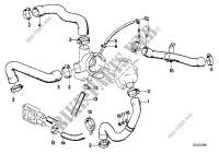Cooling System Water Hoses for BMW 525e 1985