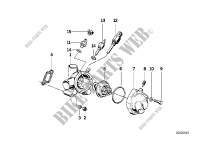 Cooling system thermostat housing for BMW 320i 1987