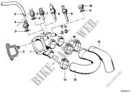 Cooling system thermostat/water hoses for BMW 745i 1985