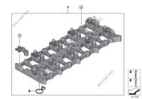 Cylinder head/intermediate housing for BMW X5 25d 2013