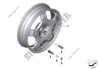 Emergency wheel, light alloy for BMW X6 35iX 2014