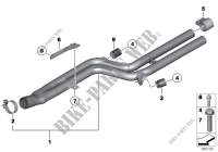 Front silencer for BMW 640iX 2014