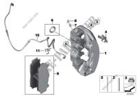 Front wheel brake, brake pad sensor for BMW M6 2014