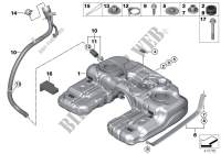 Fuel tank/mounting parts for BMW X6 35iX 2014