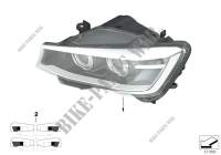 Headlight for BMW X3 18d 2011