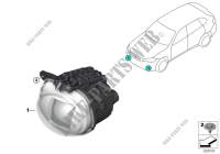 Headlight, dynamic light spot for BMW X6 35iX 2014