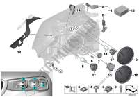 Individual parts for headlamp, halogen for BMW X3 20iX 2011