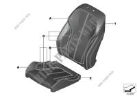 Individual sports seat cover, front for BMW X6 35iX 2014
