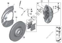 M Performance front wheel brake   repl. for BMW X6 35iX 2014