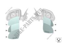 Mirror glass (S430A) for BMW X3 18d 2013