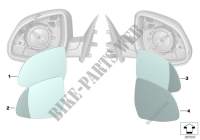 Mirror glass for BMW X3 18d 2011