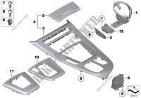 Mounted parts for centre console for BMW Z4 28i 2011