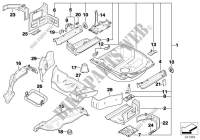 Mounting parts for trunk floor panel for BMW 325Ci 2000