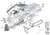 Mounting parts, instrument panel, top for BMW 640d 2014