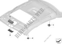 Mounting parts, roofliner for BMW X6 35iX 2014