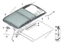 Panorama glass roof for BMW X5 M50dX 2012