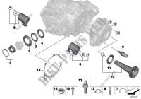 Rear axle diff. QMV sep. components for BMW X6 35iX 2014
