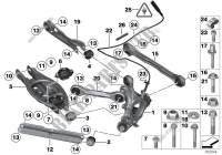 Rear axle support/wheel suspension for BMW X1 20dX 2008