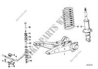 Rear axle support/wheel suspension for BMW 735i 1984