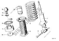 Rear spring strut, levelling device for BMW 635CSi 1979