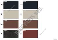Sample page, cushion colours for BMW M6 2011