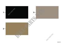 Sample page, interior trim colours for BMW 316d 2011