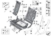 Seat, rear, seat frame, comfort seat for BMW X5 40dX 2013