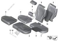 Seat, rear,cushion, & cover,comfort seat for BMW X5 M50dX 2012