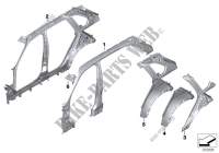 Single components for body side frame for BMW X5 35iX 2012